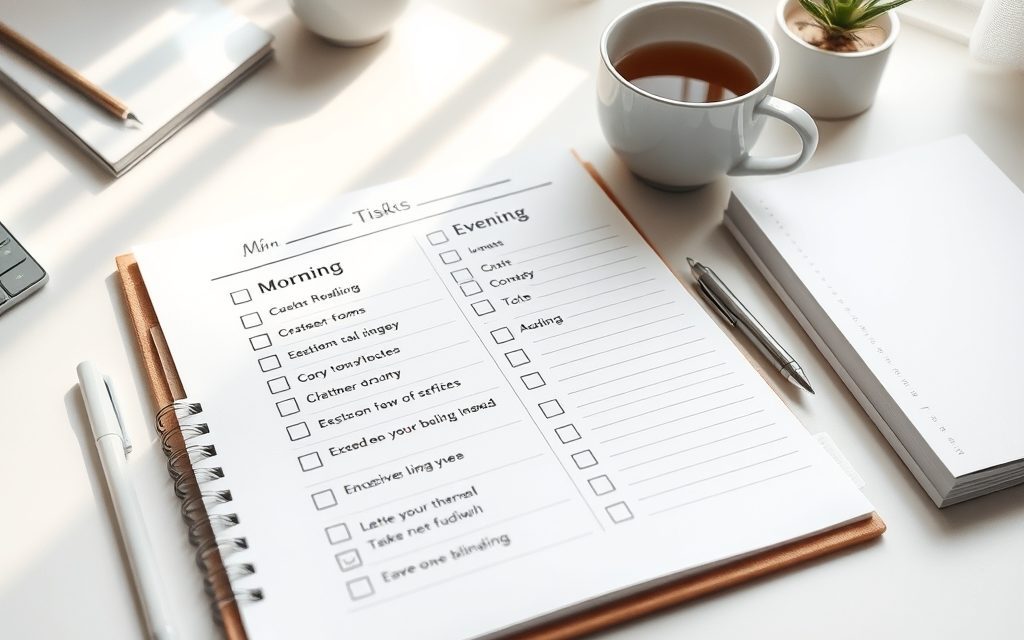 Checklista rutyny rano wieczór: efekty, łączenie składników i najczęstsze błędy